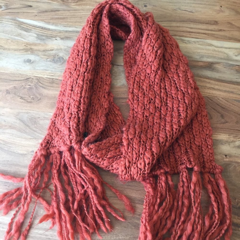 Chunky Knit Scarf Burnt Orange Eddie Bauer